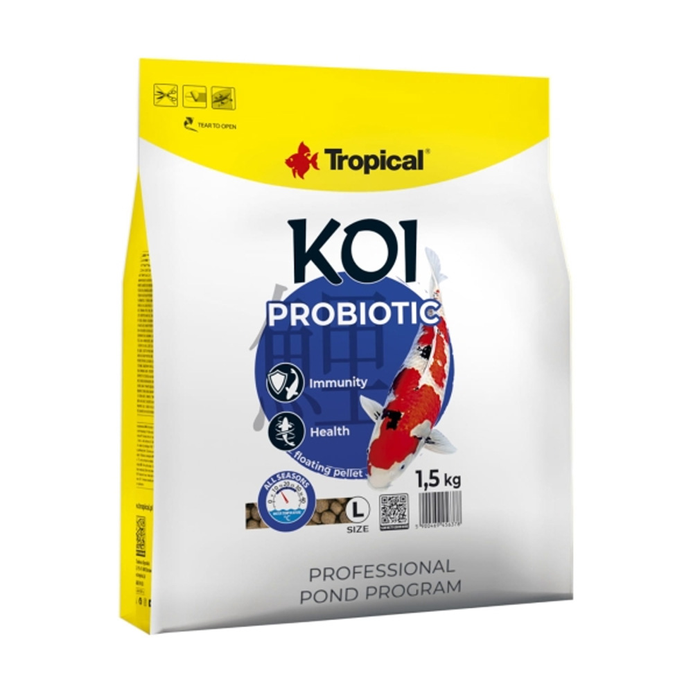 Tropical Koi Probiotic Pellet L 5L / 1,5kg Pokarm probiotyczny dla karpi Koi